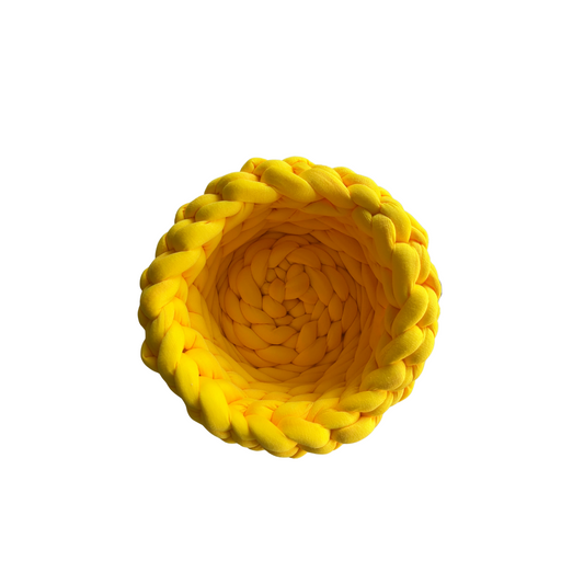 Yellow Chunky Yarn Pet Bed