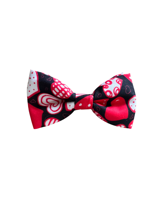 Black Love Heart Bow