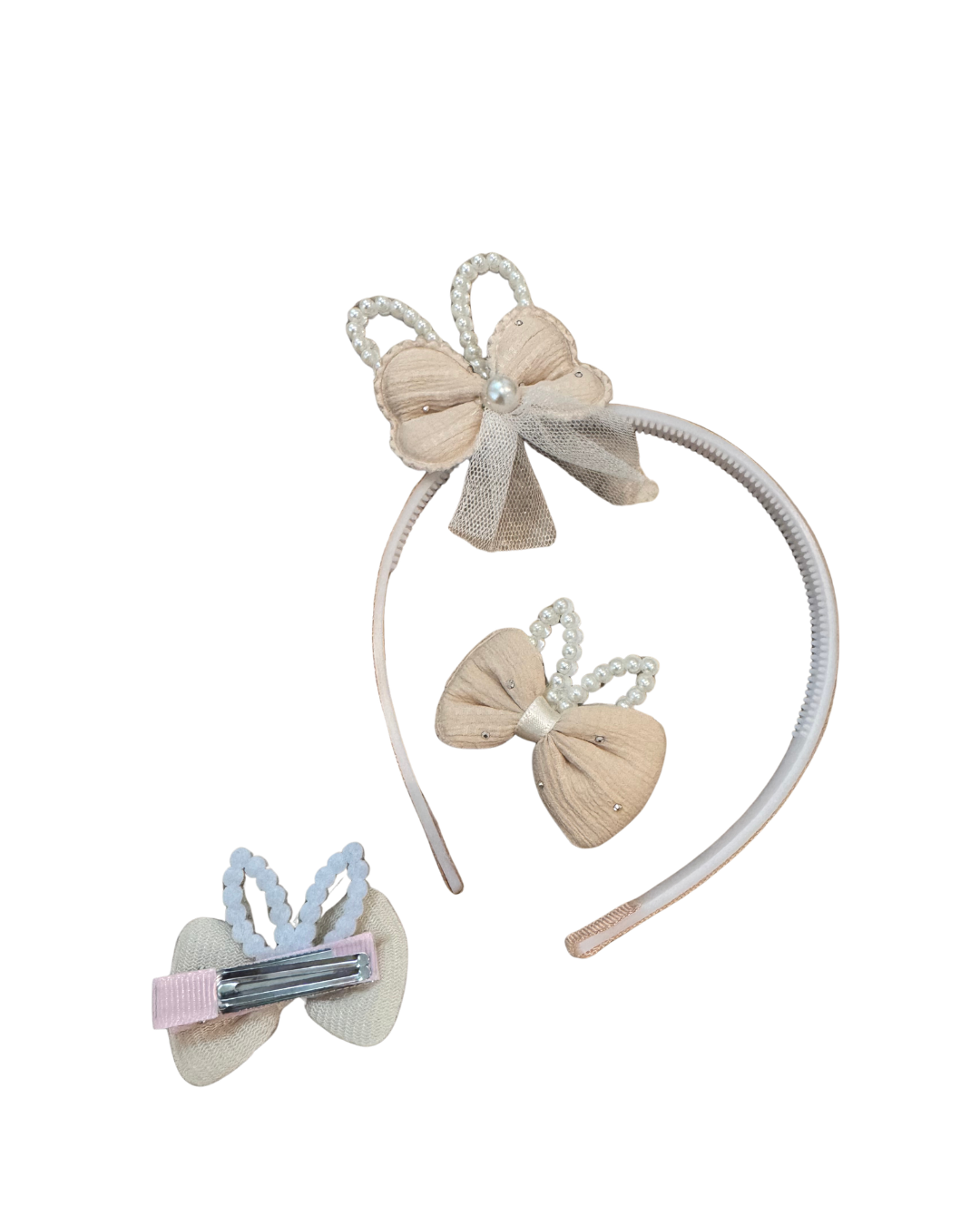Matching Headband and furry clip